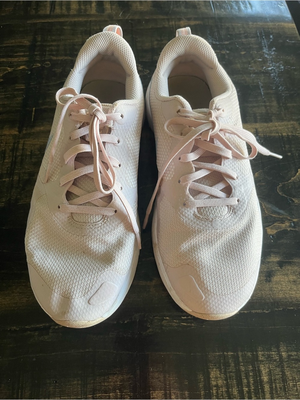 Nike Women's Light Pink Knit Athletic Sneakers